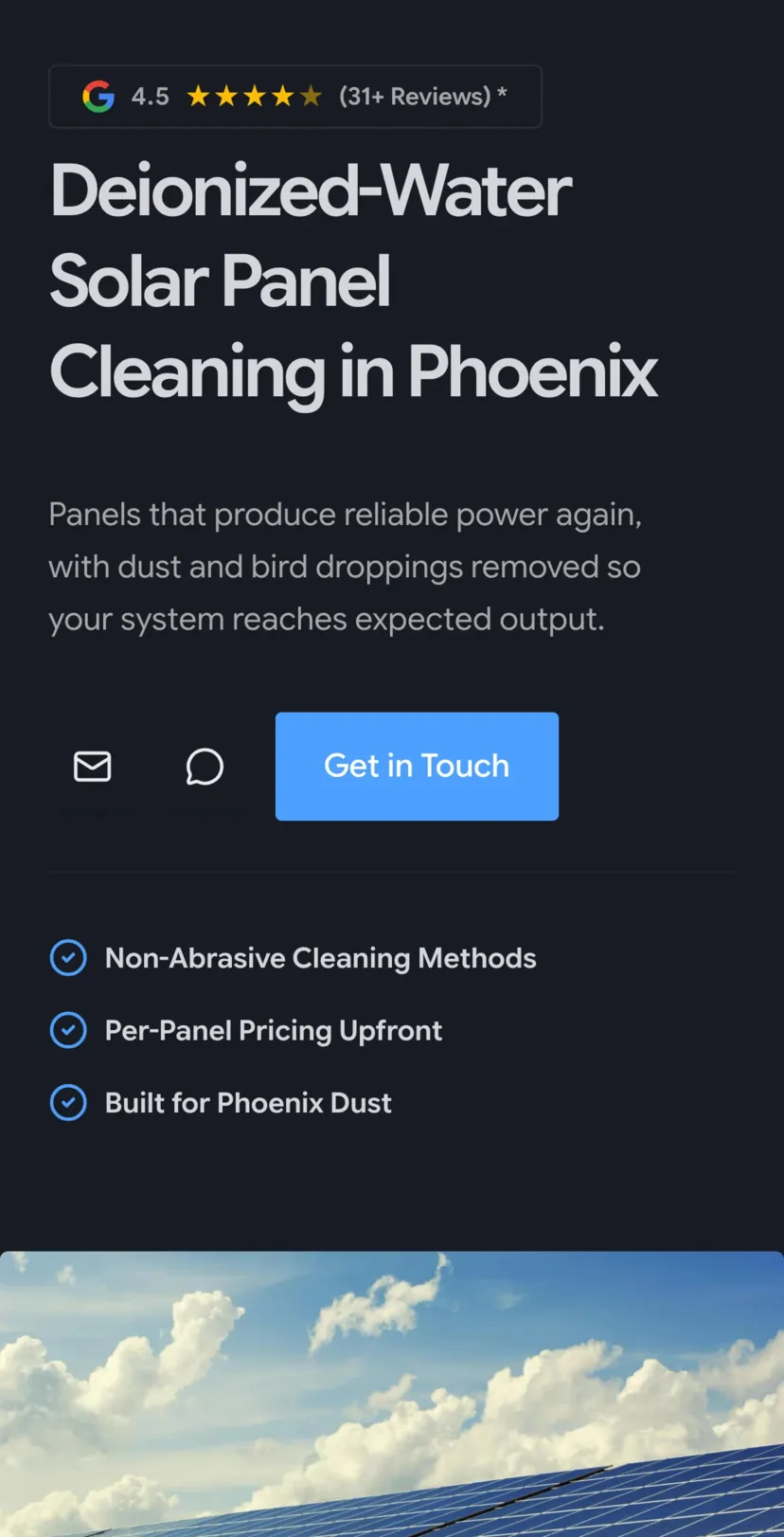 Phoenix AZ Solar Panel Cleaning